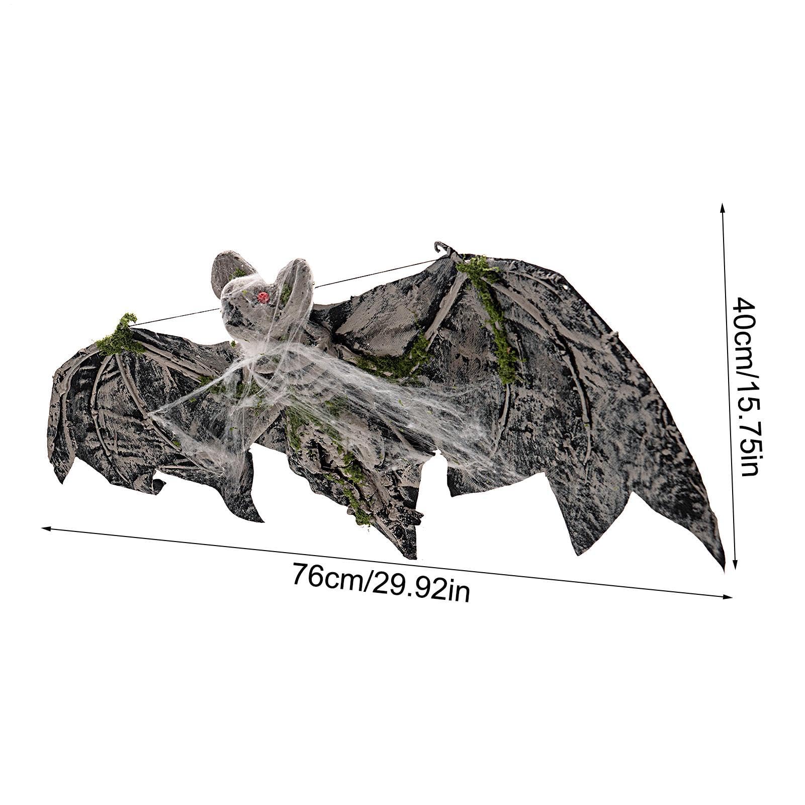 Murciélagos de Halloween para Exteriores Decoración de porche con telaraña | gigante de murciélago para Halloween para Propietarios, Inquilinos, Decoradores, Porche, Jardín, Patio, Apartamento