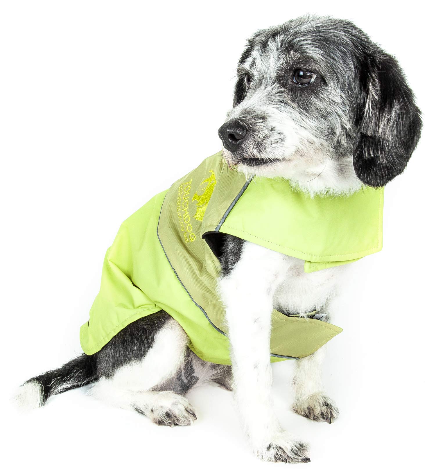 Touchdog Lightening-Shield Impermeabile 2-in-1 Convertible Dog Jacket W/Blackshark Technology