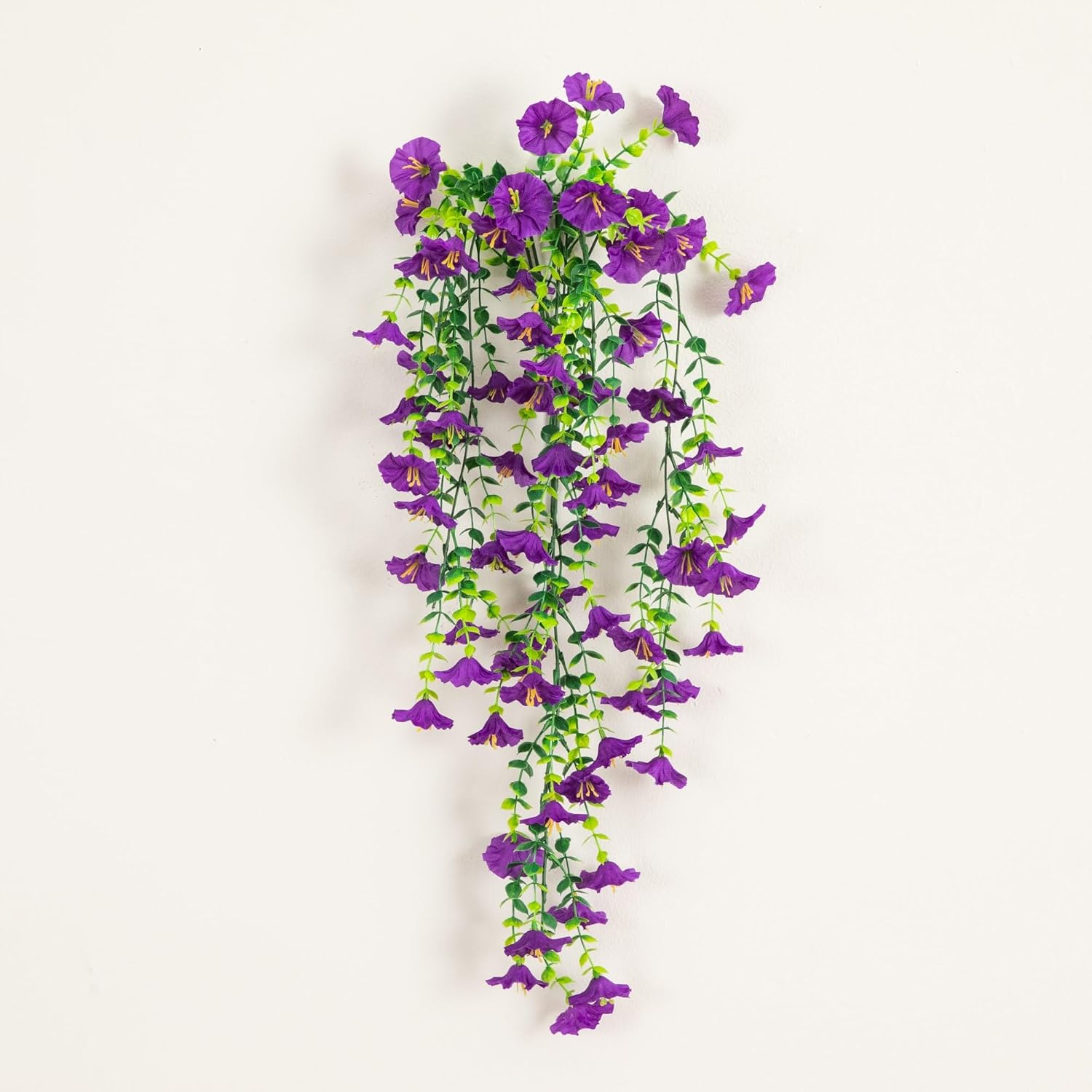 Nearly Natural 30in. UV Resistant Artificial Morning Glory Hanging Plant (Indoor/Outdoor) - Set of 6