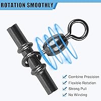 Vista 3 de Línea cruzada de pesca giratoria de 3 vías, 40 piezas de manga en forma de T, grúa de engarzado resistente, giratoria, de latón, triples giros