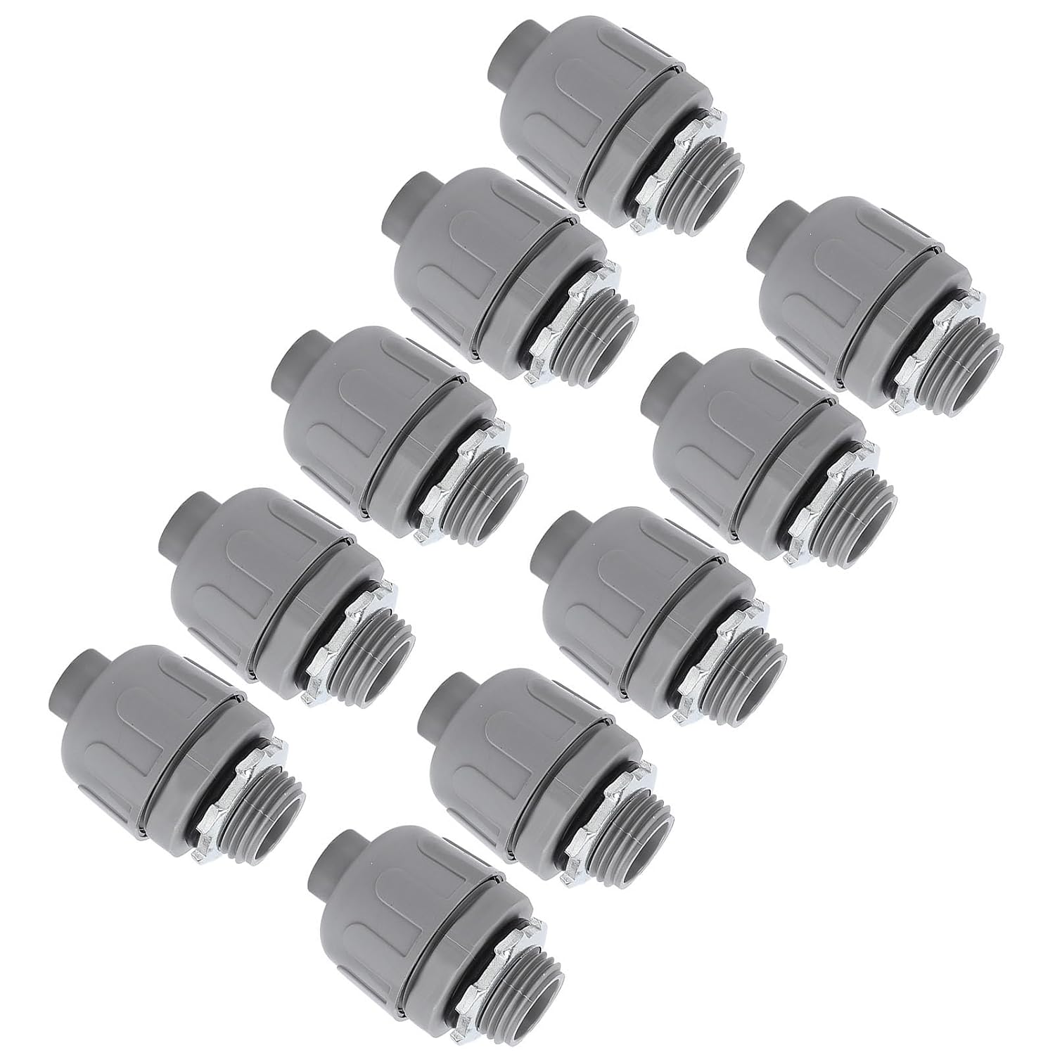 10 Pcs Liquid Tight Conduit Connector Nylon 6 1 Inch NPT Electrical Conduit Fitting for Home Outdoor