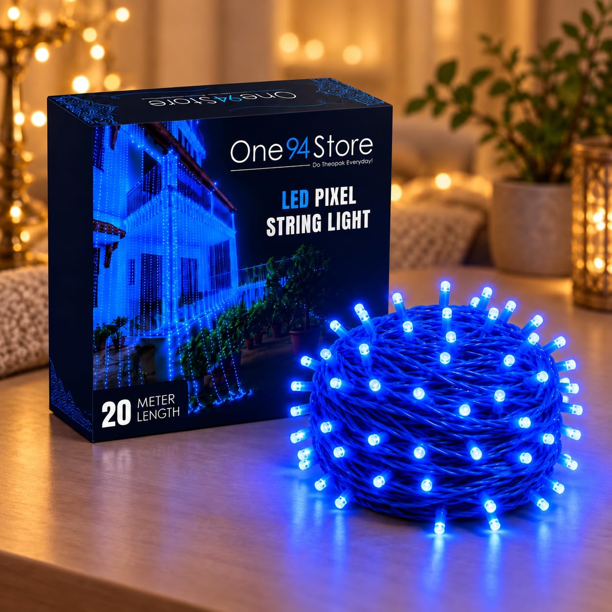 56 LED Fairy Lights - 20m Warm White String Lights -12