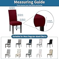 Vista 236 de Juego de 6 fundas elásticas para sillas de comedor, extraíbles y lavables, para sillas de comedor, hotel, ceremonia