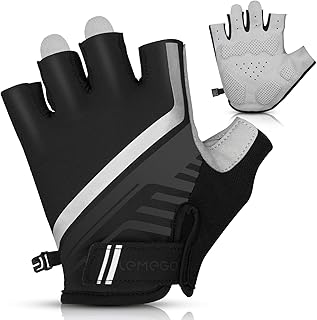LEMEGO Bike Cycling Gloves Men Women, Anti-Slip Shock-Absorbing Mountain Bike Gloves, Breathable Bicycle Gloves with Refle...