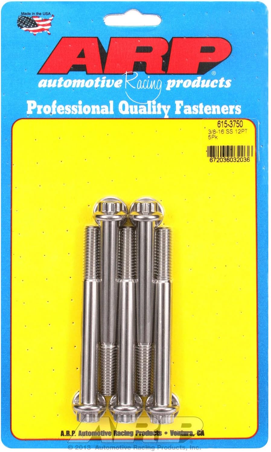 ARP (615-3750) Hex Bolt, Stainless Steel