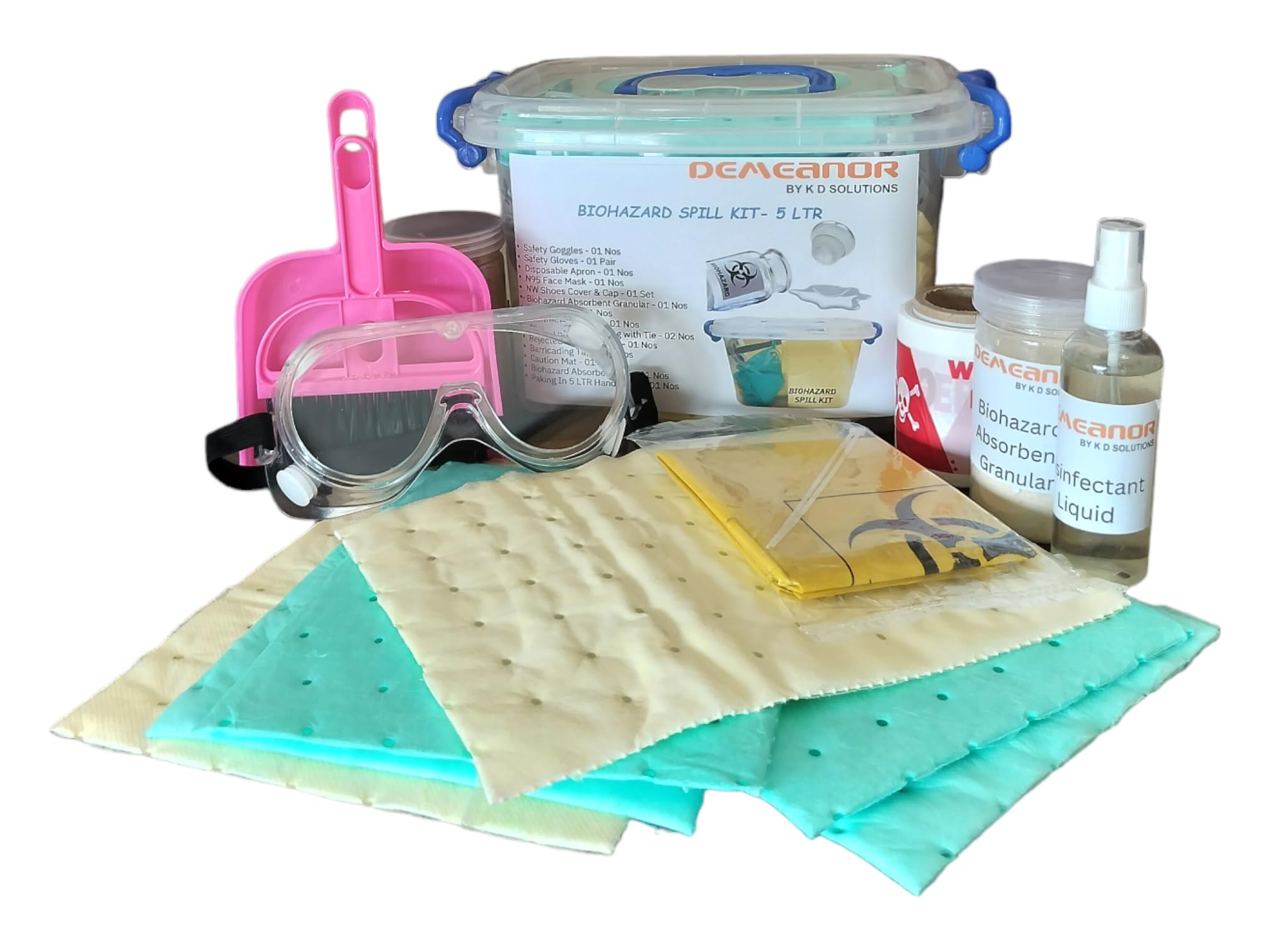 BIOHAZARD DAMNATION グッズセット DEMEANOR Bio-Hazard Spill Kits (5 LTR HANDLE BOX) : Amazon.in