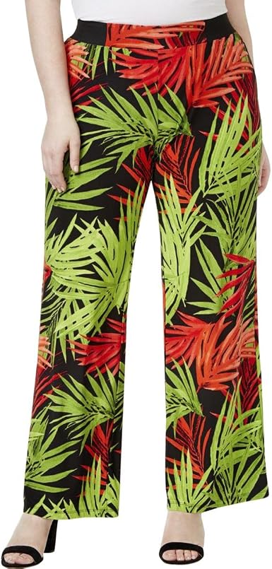 Printed Knit Wide-Leg Pants 