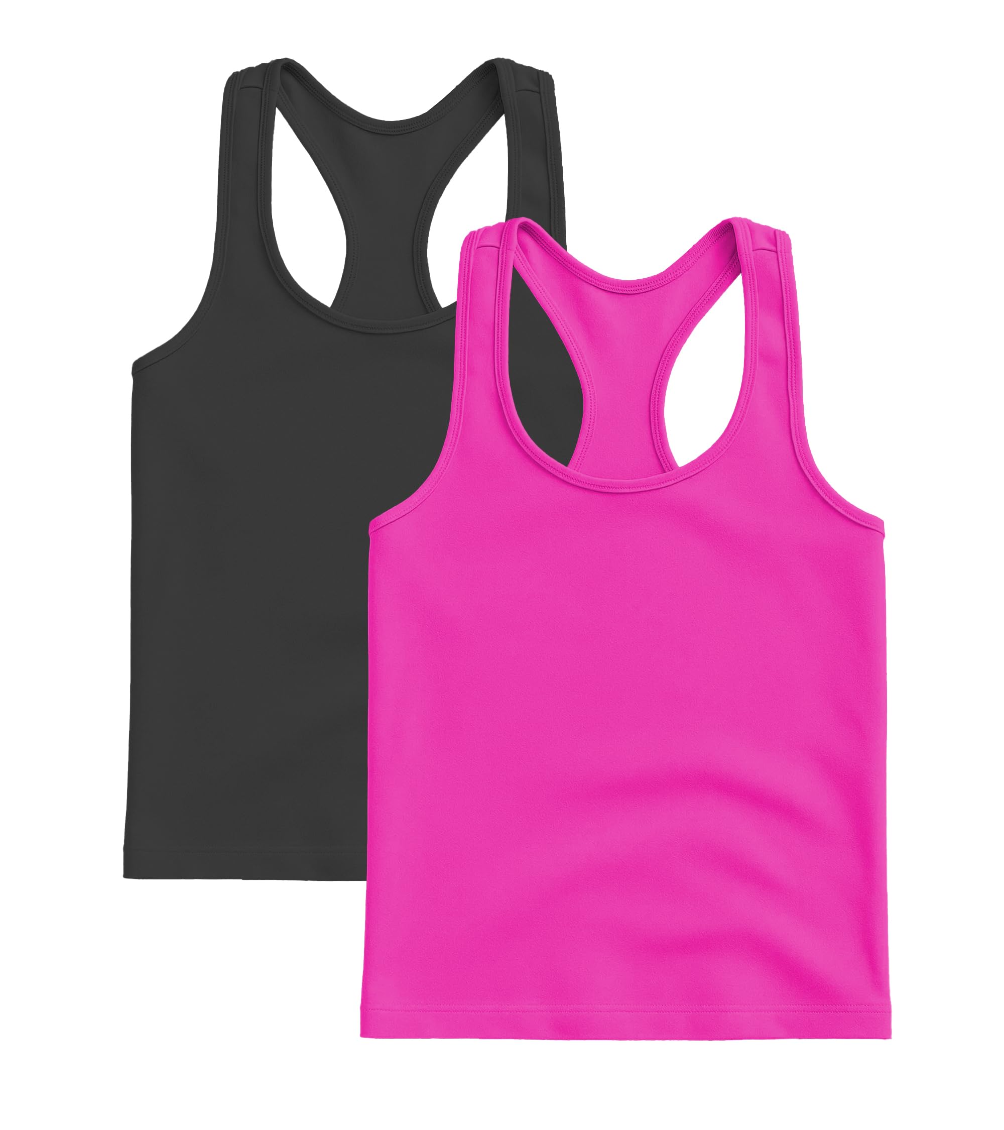 Kurve Premium Girls Seamless Supersoft Wide Strap Comfortable Racerback Tank (Made with Love in The USA)