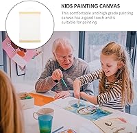 Vista 2 de 3 piezas de lienzo de algodón, para proyectos de acrílico, aceite y arte, vertido acrílico y oficina húmeda, rollos en blanco con lazo para colgar