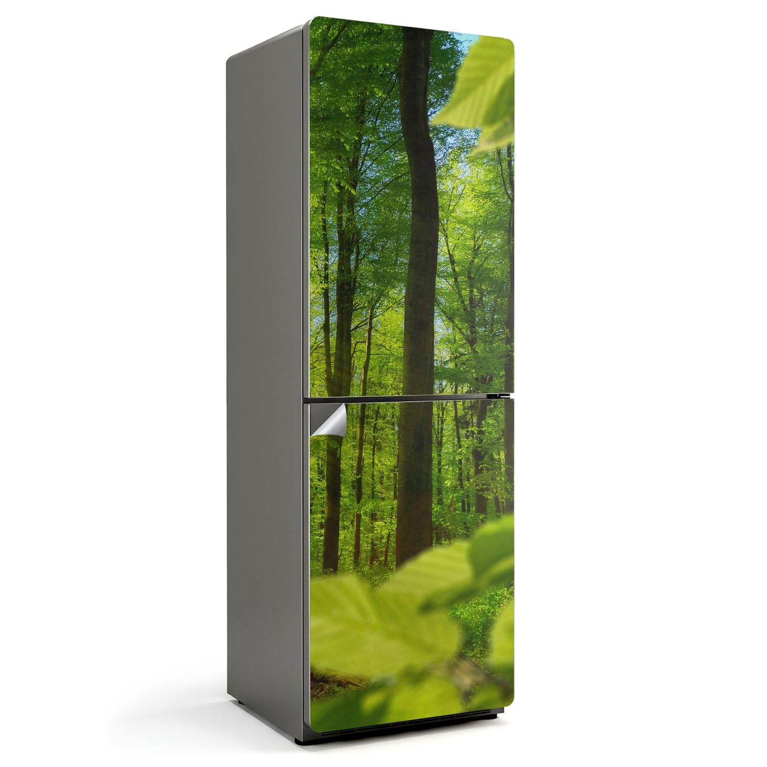 Stickers pour Réfrigérateur 60x180 cm Forêt Verte - Décoration Cuisine Intégrale