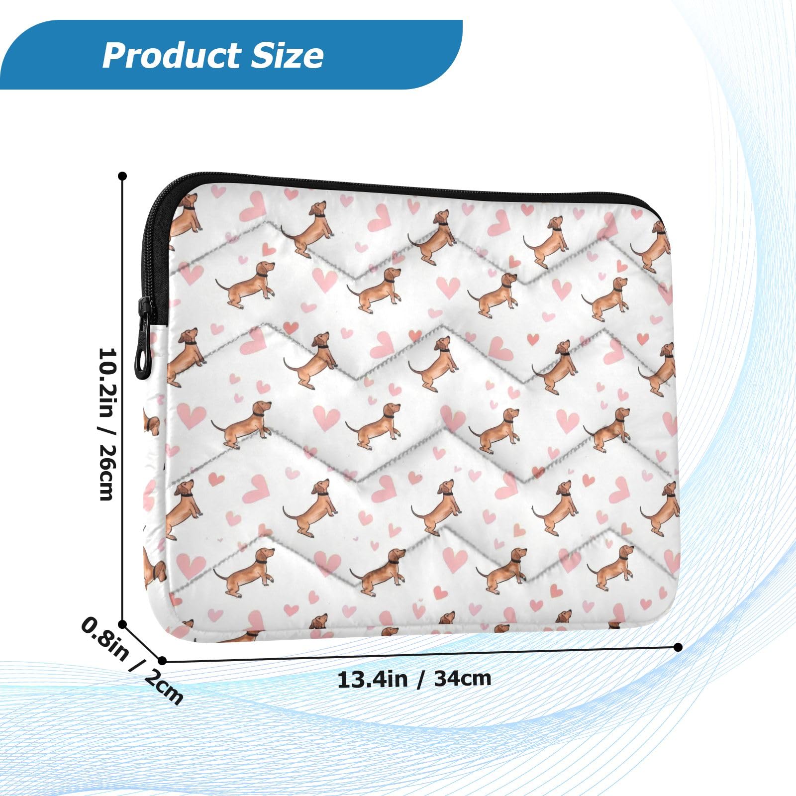 Housse Pour Ordinateur Portable De 13 à 14 Pouces Motif Teckel