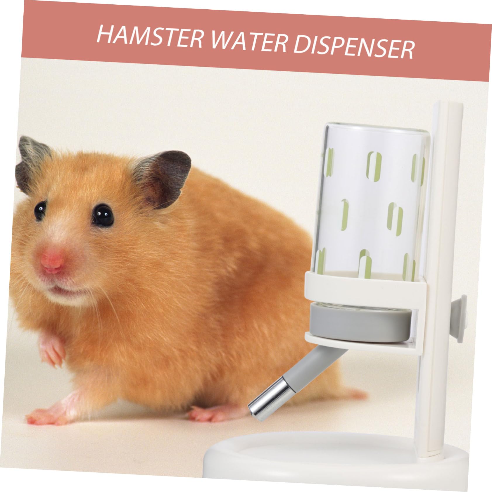 FOMIYES Hamster Trinkflasche mit Ständer aus ABS und Glas Tropfsicher und Einfach zu Beobachten für Kleine Haustiere im Haushalt