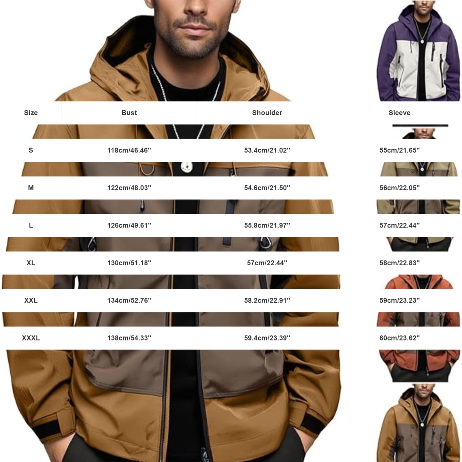 Veste Homme à Capuche ZippéE Mi‑Saison VêTement Homme