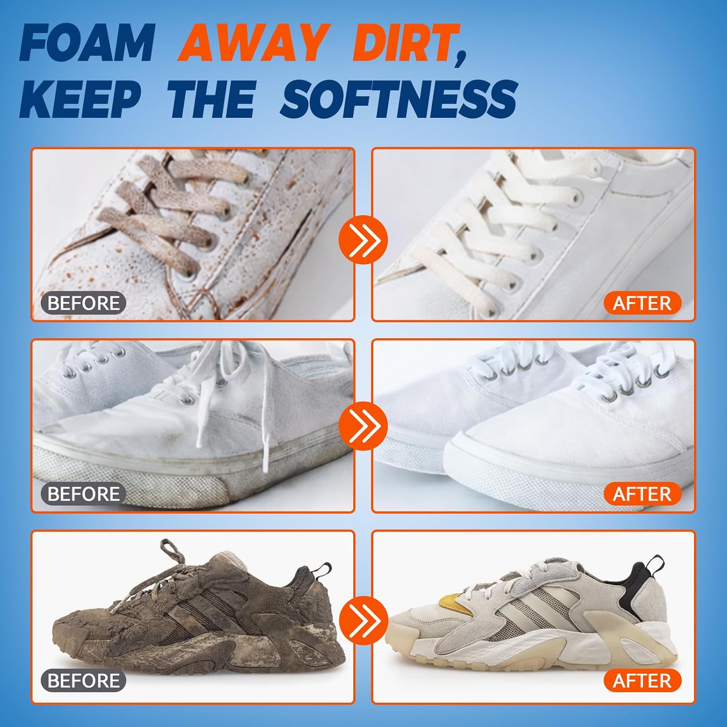 Shoe Cleaner, 6.76fl.Oz Sneaker Cleaner Foam, Shoe Cleaning Kit With Brush, Sponge And Towel, Sneaker Cleaner Kit For Removing Stains And Dirt, White Shoe Cleaner For Sneaker, Suede, Leather, Tennis