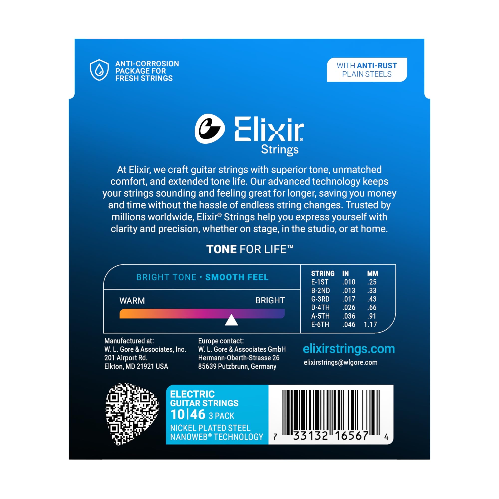 Amazon.co.jp: Elixir エリクサー エレキギター弦 3セット入り