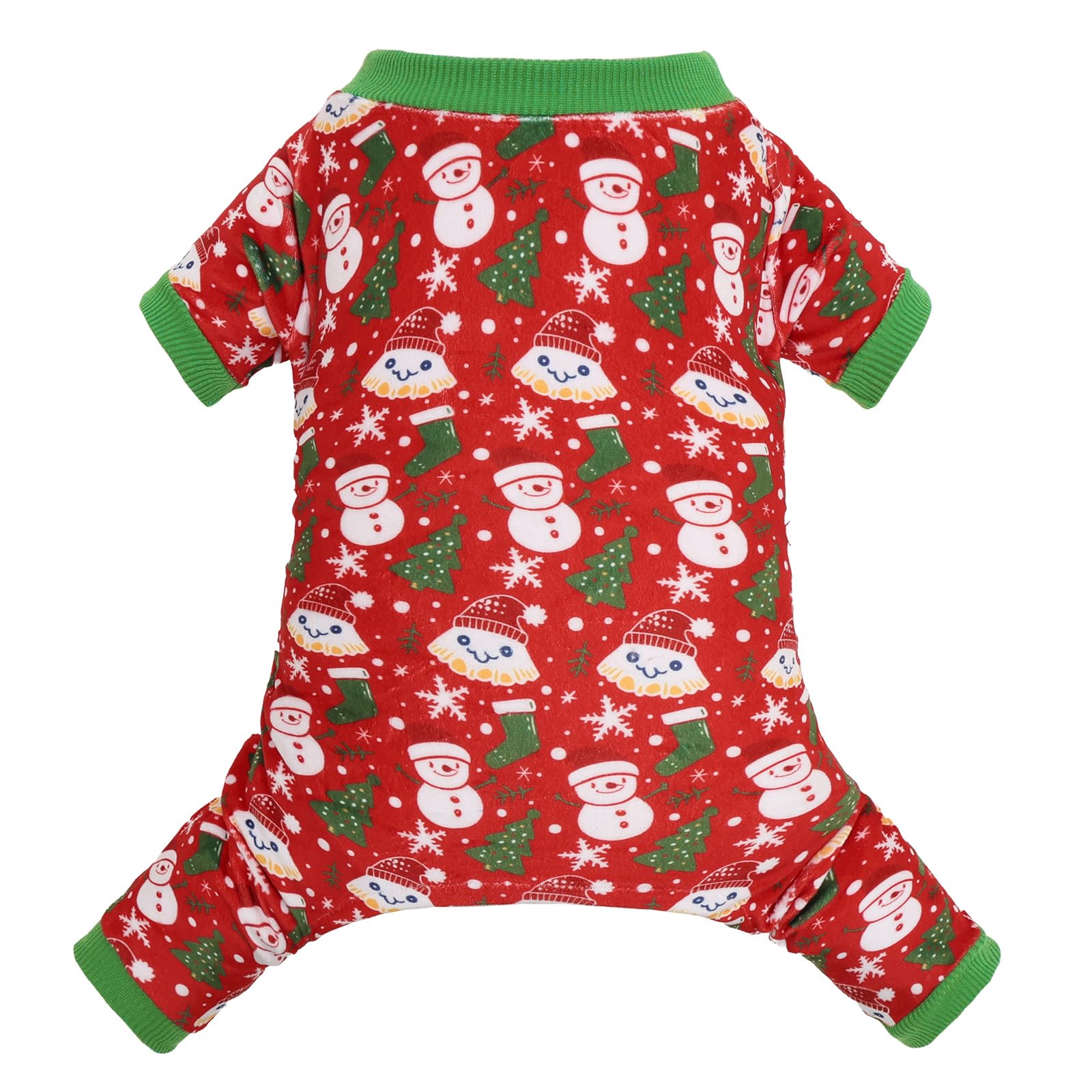CuteBone Small Dogs Outfit Soft Puppy Onesies Pjs Christmas Dog Pajamas Pet Coat Cat Apparel Comfy Doggie Jumpsuit Bodysuit for All Seasons P358XL