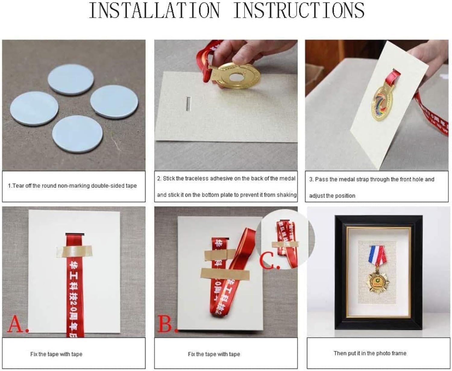 Photo Frame Photograph Framescertificate Frame Medal Box Frame to Display War/Military/Sports Medals-Mahogany||1 Hole + 6 inch Photo