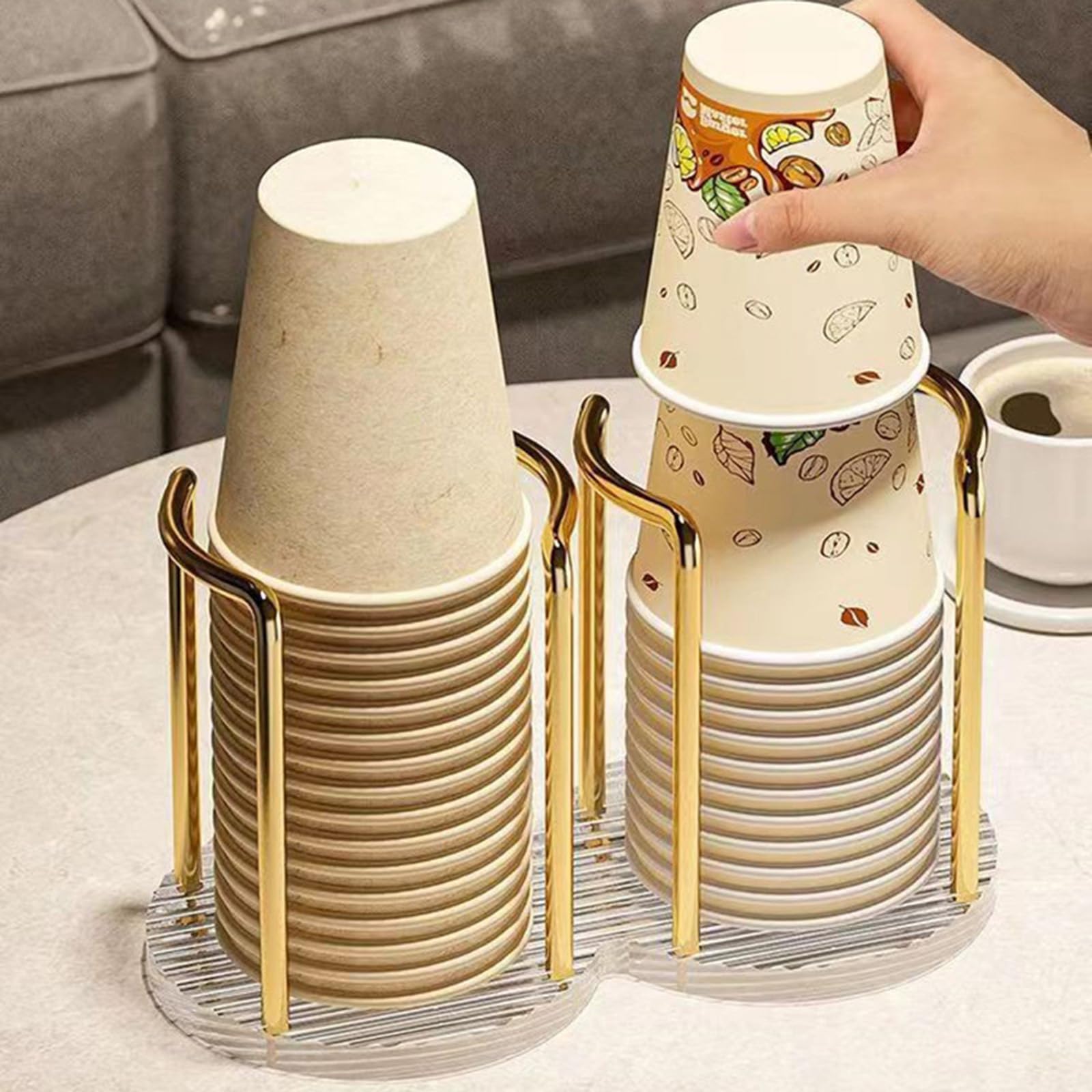 Portabicchieri - Portabicchieri da caffè, portabicchieri in bambù nero