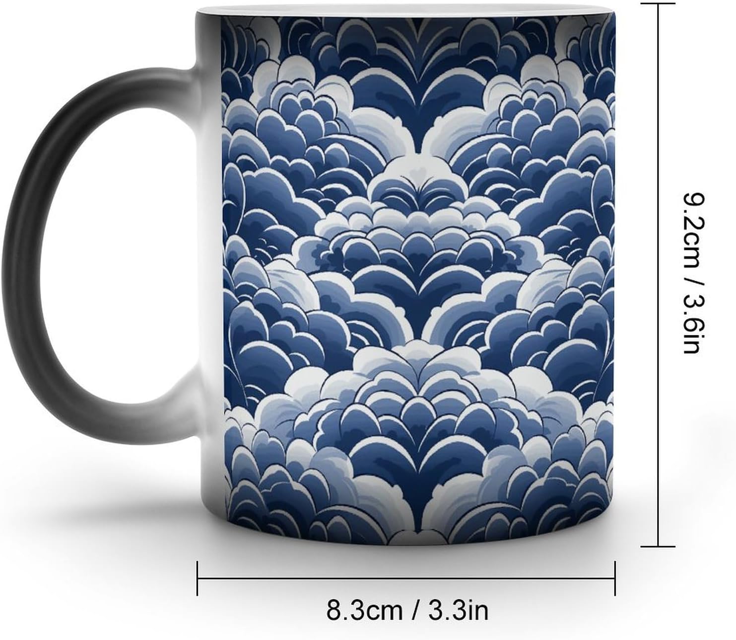 Color Changing Mug Blue And White Printed Ceramic Coffee Mug Heat Changing Sensitive Mug Magic Heat Changing Coffee Mug Novelty Coffee Mugs
