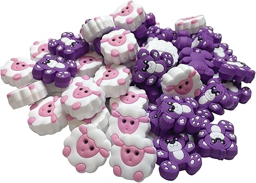 Yzzyemn Kit de tapones para agujas de tejer para adultos y accesorios para tejer con diseño de oso y oveja en tamaño 0-5