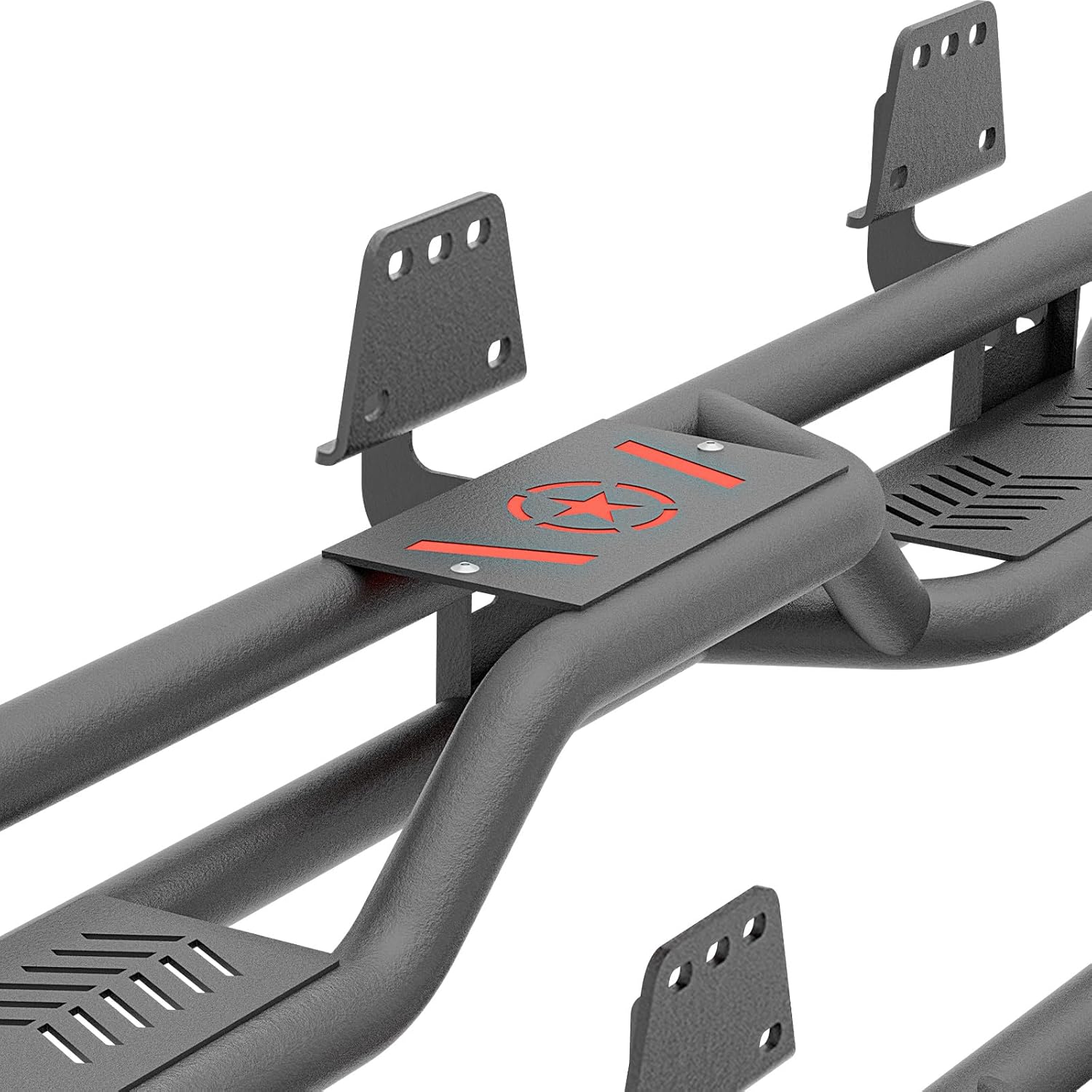 YZONA Quad Cab Running Boards Side Steps Compatible with 2019-2026 Dodge Ram 1500 New Body Double/Extended Cab, Bolt-on Nerf Bar, Heavy-Duty Steel Two Stairs Design