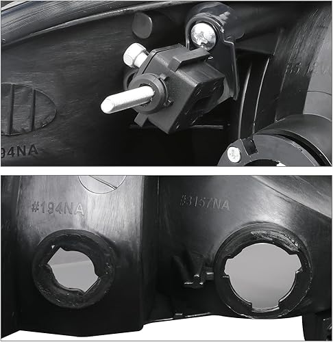 Miniatura 6 de M-AUTO Conjunto de faros delanteros compatibles con Pontiac Grand Am 1999-2005, carcasa negra, lente ahumada, faros delanteros de esquina