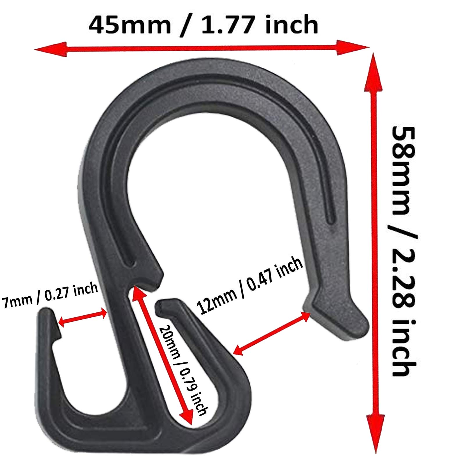 30 Pack, Heavy-Duty Nylon Shock Cord Bungee Rope Hooks,Quick Bungee Cord Cargo Net Hook to Make Your Own Bungee Cords for Kayak,Boat,Motorcycle,SUV,Truck Bed Car Rear Cargo Trunk Storage Organizer Net