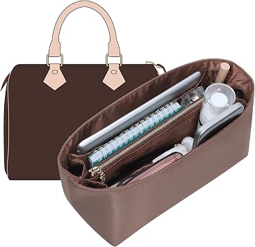 Doxo Waterproof Nylon Purse Organizer Insert for LV Speedy 25, Brown