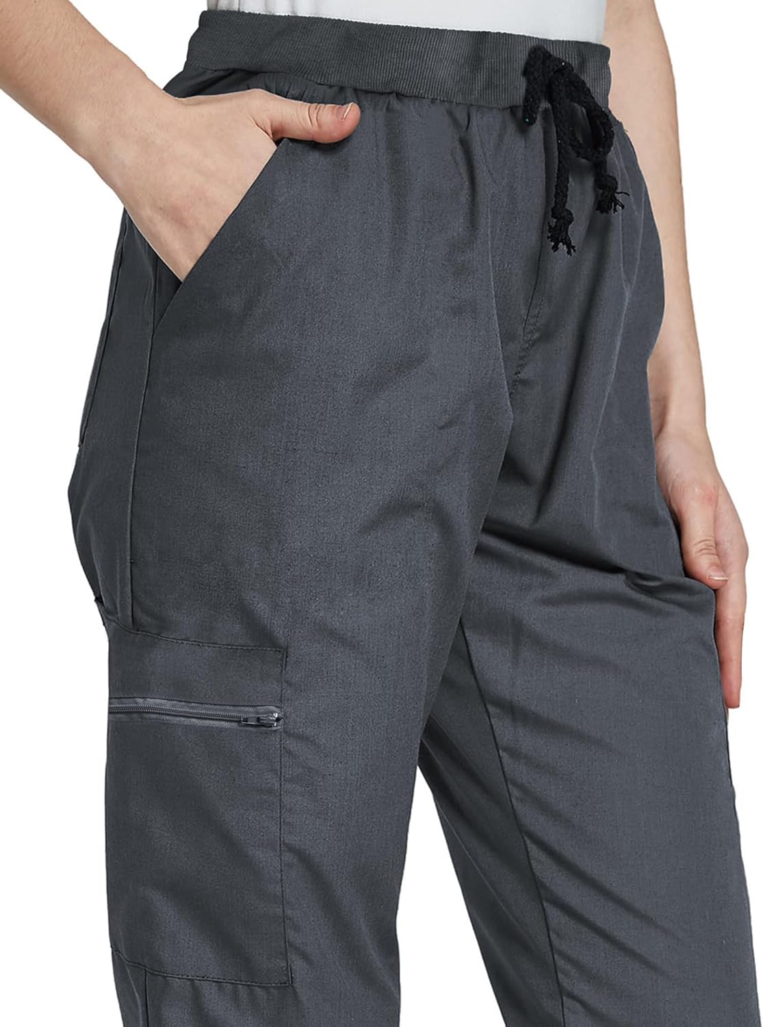 VOGRYE Scrubs for Women Set - Stretch V-Neck Scrub Top & Jogger Pant with 8 Pockets - Image 6