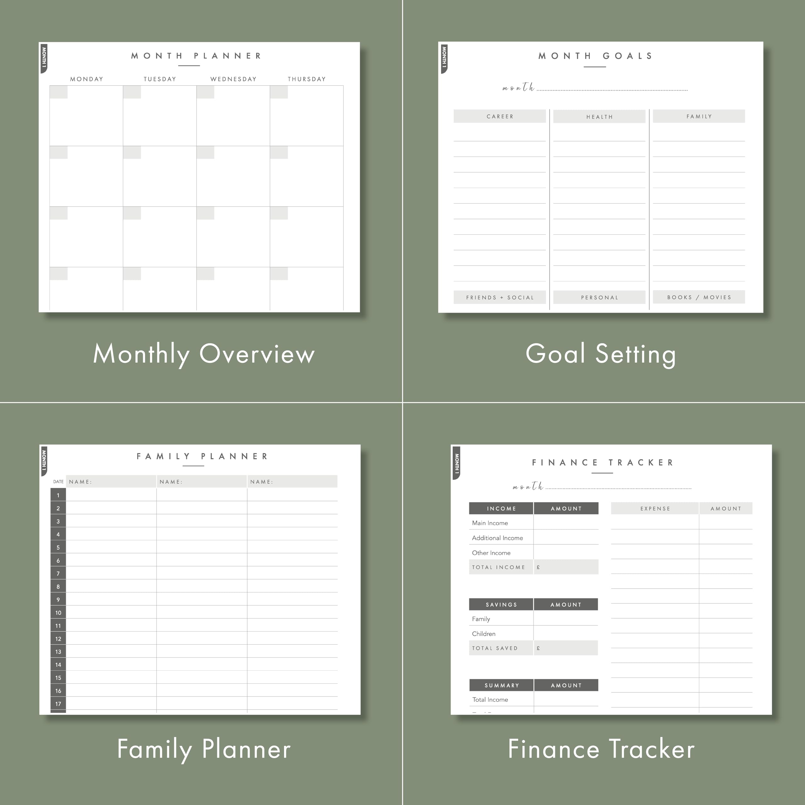 Perfect PLANNER company, Family & Lifestyle Planner, Undated A5 Personal Planner, Children's Activities, Finances, Budgets - Image 4