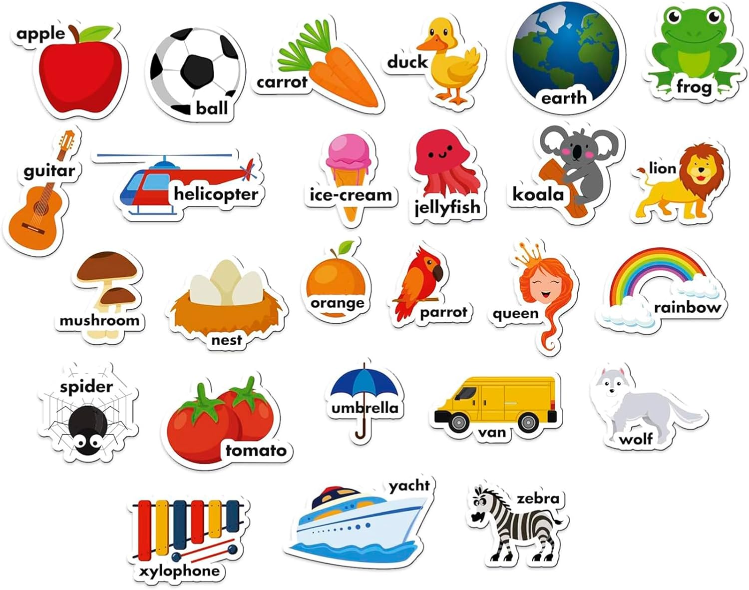 26 Figures ABC Alphabet Fridge Magnets for Kids, Foam Magnetic Objects for Toddler, Preschool Learning & Early Education