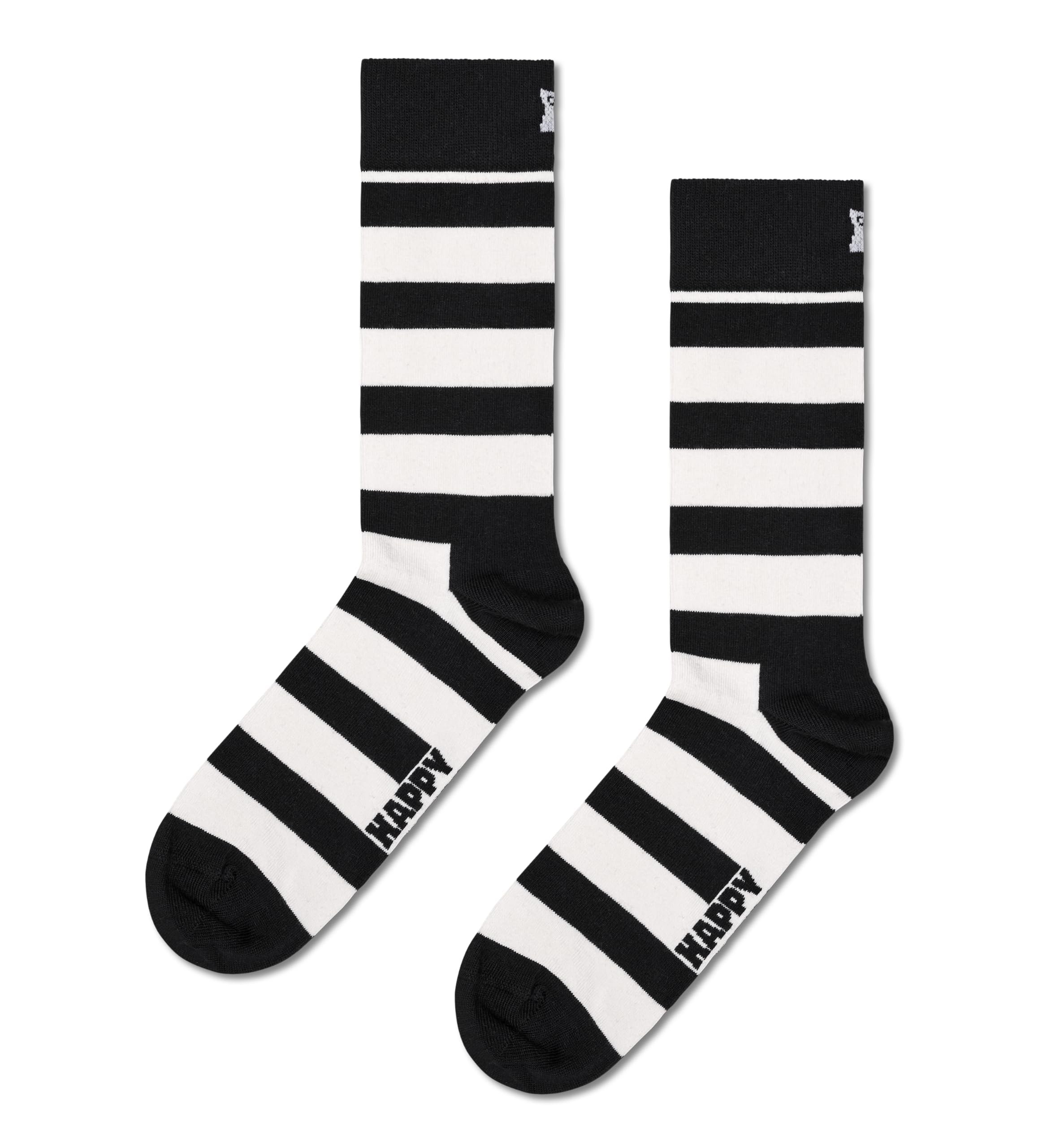 Happy Socks 4-pak klasyczny czarno-biały zestaw upominkowy, kolorowe i zabawne, skarpety dla mężczyzn i kobiet, czarno-białe