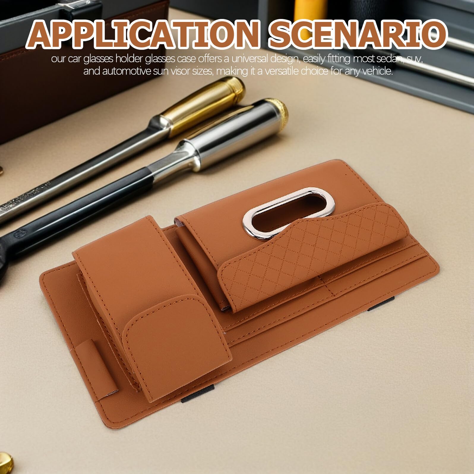 MAGICLULU 2pezzi Clip per Occhiali da Sole per Visiera Auto Organizer Multifunzionale per Occhiali Supporto da Sole Accessori per Auto Contenitore per Visiera Parasole