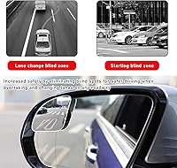 Vista 6 de 2 espejos de punto ciego, espejo retrovisor lateral redondo de vidrio HD sin marco, espejo retrovisor convexo de gran angular ajustable de 360°