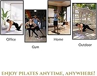 Vista 5 de 7-in-1 Pilates Reformer Board, Portable Pilates Board Foldable Pilates Reformer Equipment with Timer for Home Workouts with Resistance Bands Core