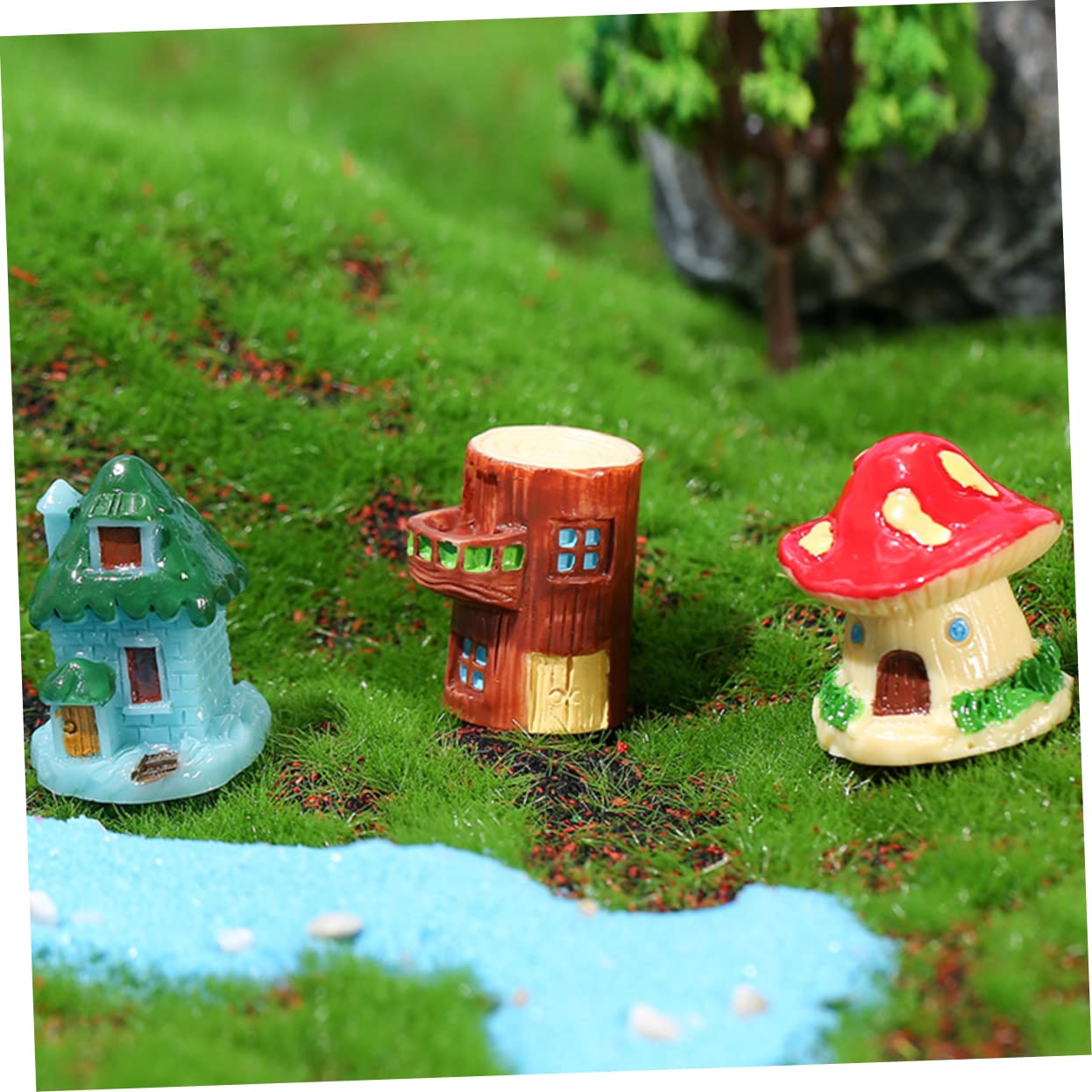 TOYANDONA 3 Sätze Teiliges Deko Resin Wunderschöne Gartenfiguren Für Landschaften Und DIY Dekoration Im Freien Für Festliche Anlässe 9 Stück * 3