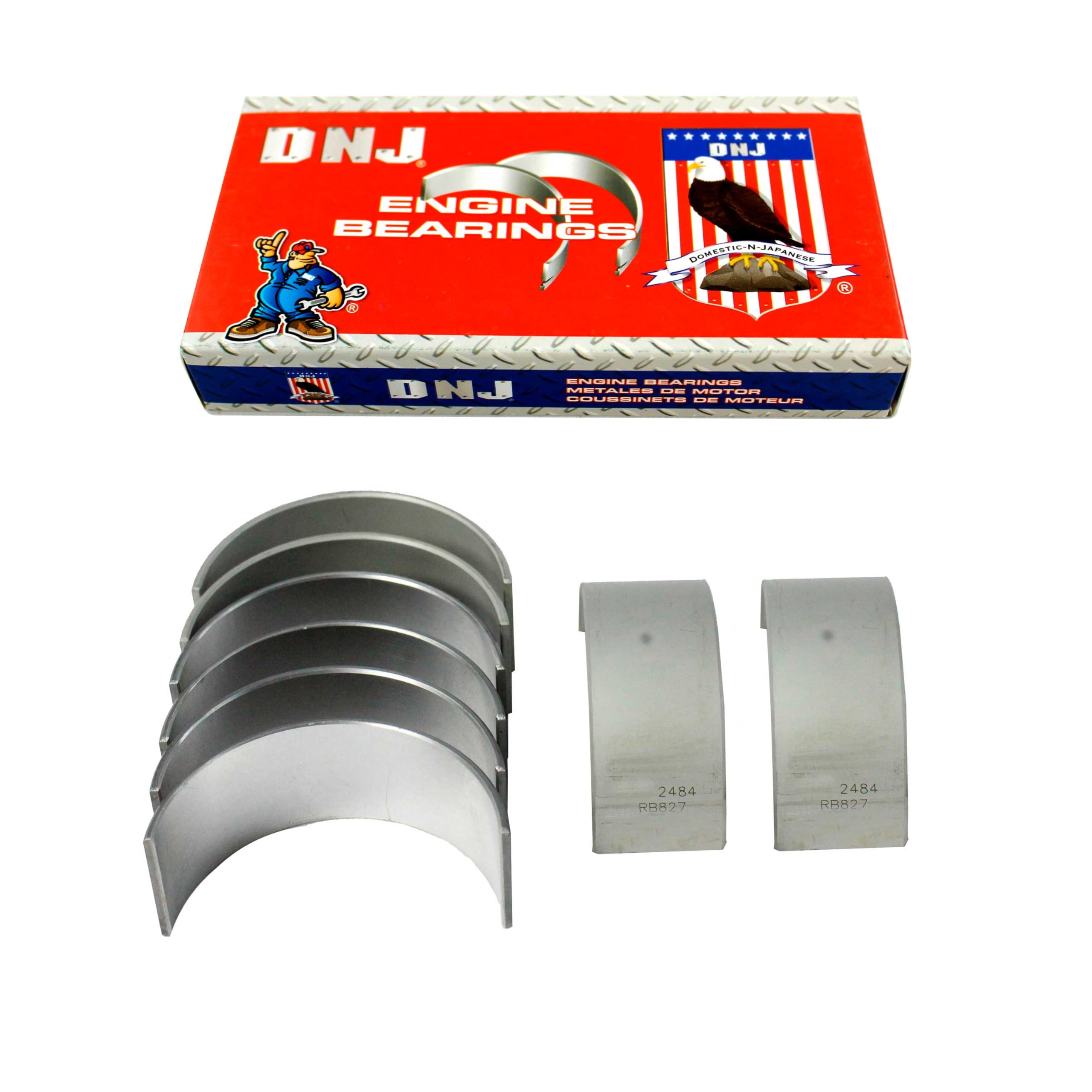 DNJ RB827 Rod Bearings Set Standard Size for 2007 to 2015 Mini Cooper, Cooper Countryman, Cooper Paceman 1.6L L4 DOHC, SOHC Naturally Aspirated,