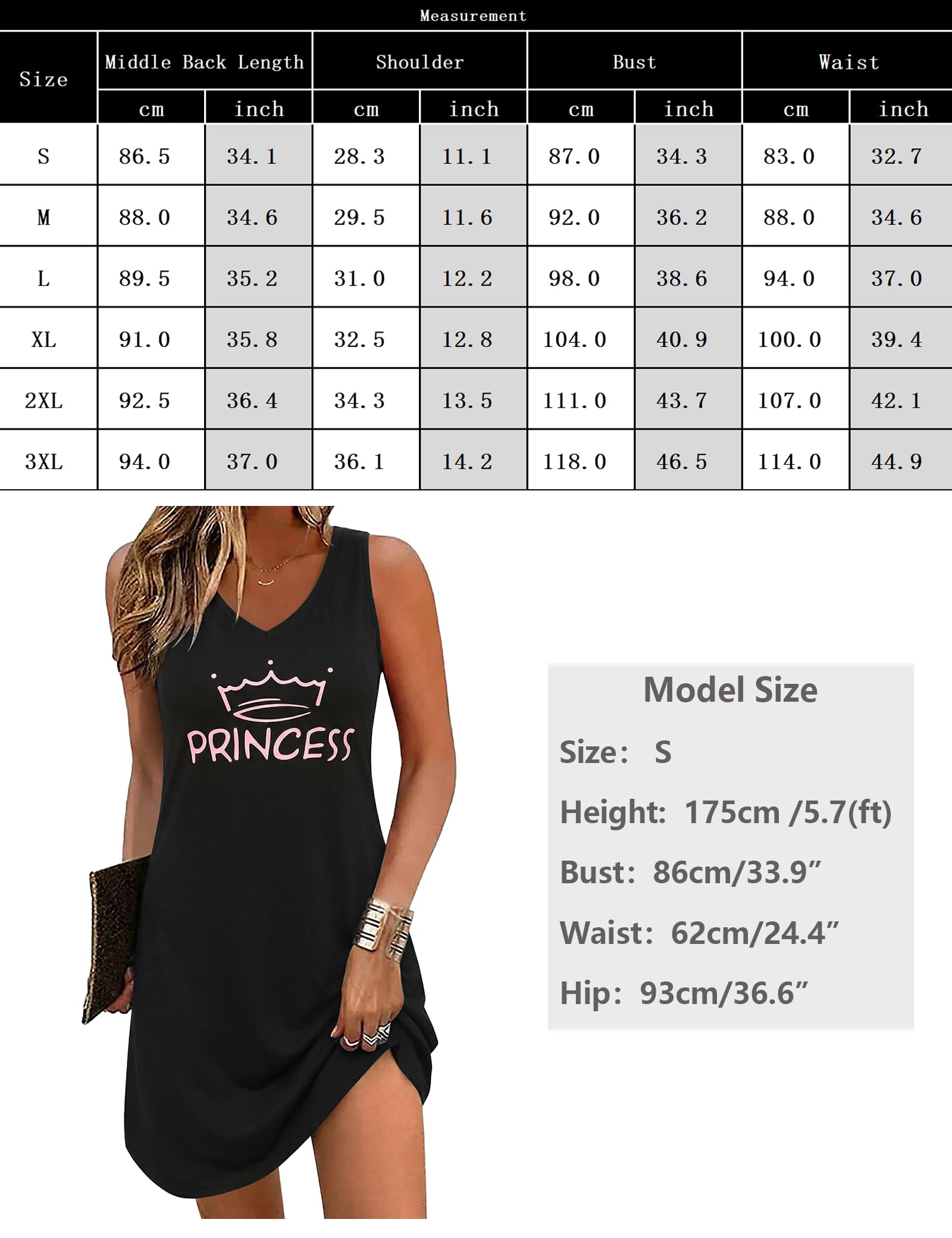 Bresdk Nachthemd Damen Ärmelloses Schlafshirt mit Herzchen-Print Sommer Nachthemden Niedliches Nachtwäsche Kurz Sleepshirt für Frauen S-XXL