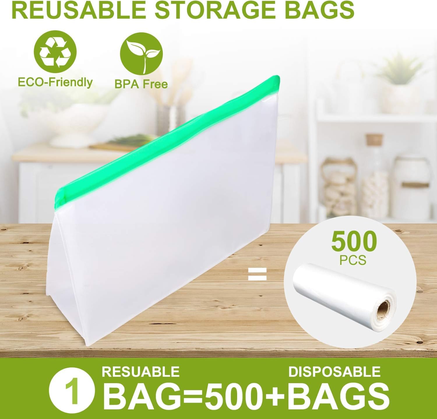 Veg Bags 12 Pack - Food Safe & Leakproof -3 Veg Bags 12 Pack - Food Safe & Leakproof -3