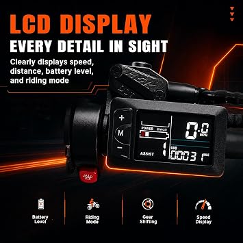 Off-Road Electric Dirt Bike Mid-Drive 3000W for Teens&Adults