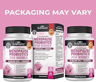 Menopause Supplements for Women - 40 Billion CFU Menopause Probiotics for Women - Support for Hot Flashes Night Sweats Mood Swings and Balance - Non-GMO, 30 Easy-Swallow Capsules, 30 Servings