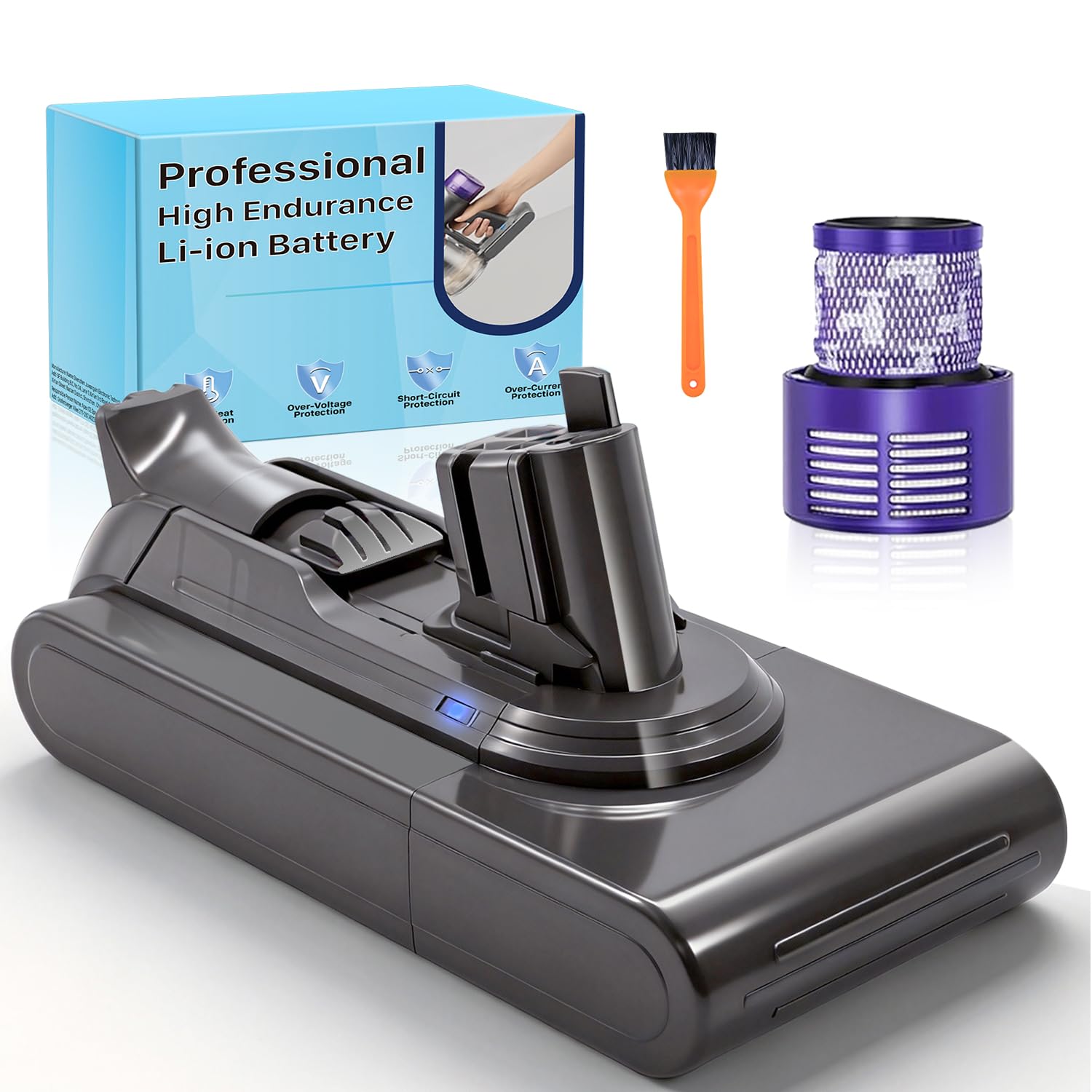 10000mAh Batterie pour la série Dyson V11, Nouvelle Batterie Haute capacité améliorée Pièces de Rechange pour aspirateur Dyson V11 Absolute/Extra/Fluffy Extra avec kit Complet d'outils de réparation