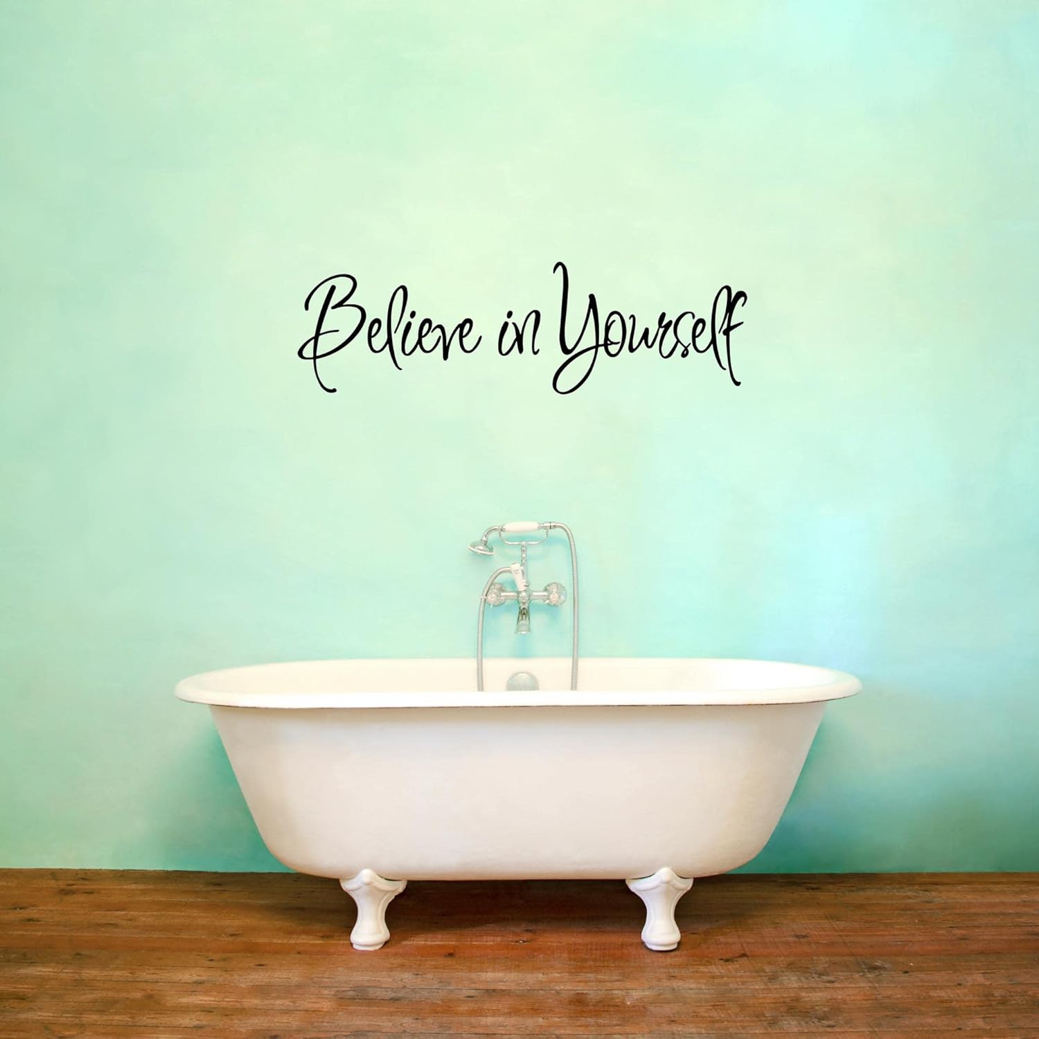 VWAQ Believe in Yourself Wall Decal - Living Room Wall Decor Motivational Stickers Inspirational Quotes Positive Affirmation Stickers Home Decor