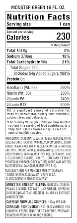 Manster Energy, Original, 16 fl oz, 4 Pack