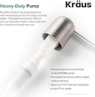 Vista 3 de KRAUS Dispensador de jabón y loción de cocina en acero inoxidable, KSD-32SS