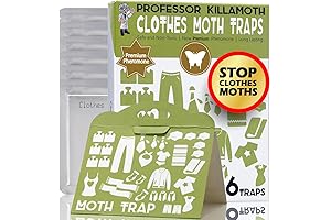 Clothes Moth Traps 6 Pack Premium Attractant No Insecticide Child Pet Safe
