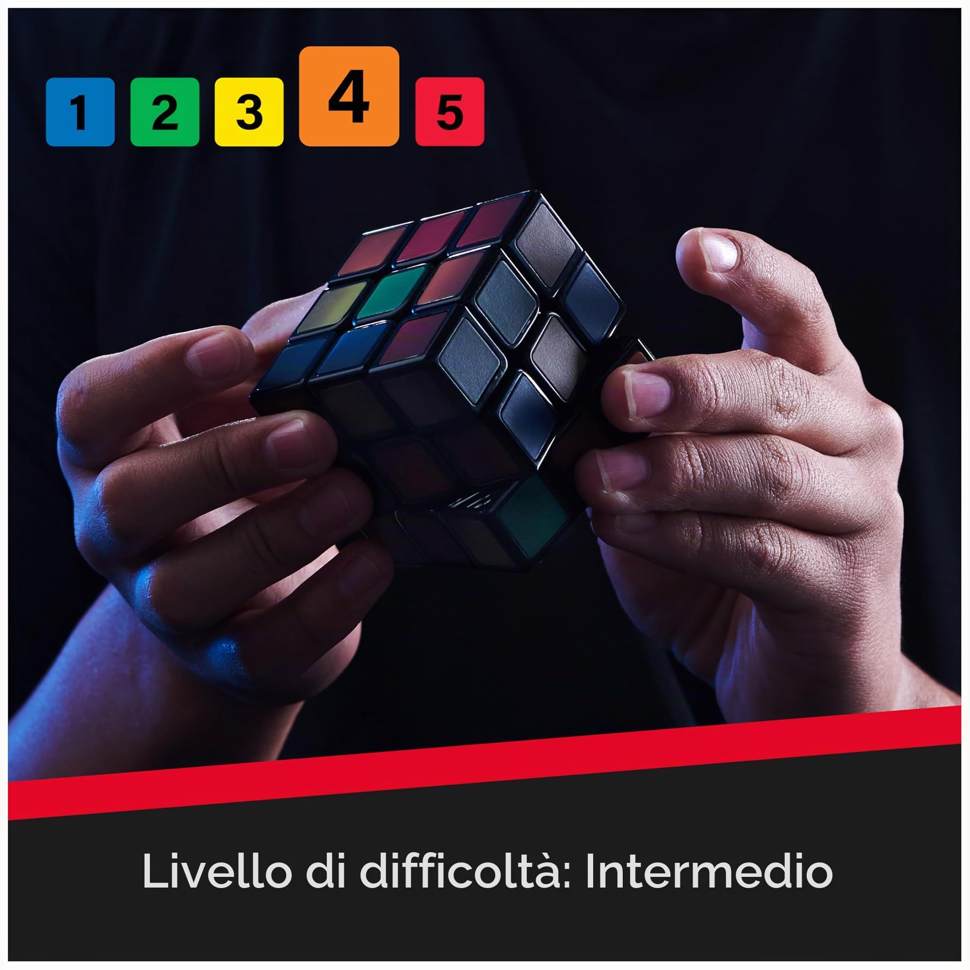 Rubik's Phantom, cubo 3 x 3 con tecnologia avanzata, puzzle 3D difficile da viaggio, antistress, giocattolo antistress, cubo di attività, per adulti e bambini dagli 8 anni in su