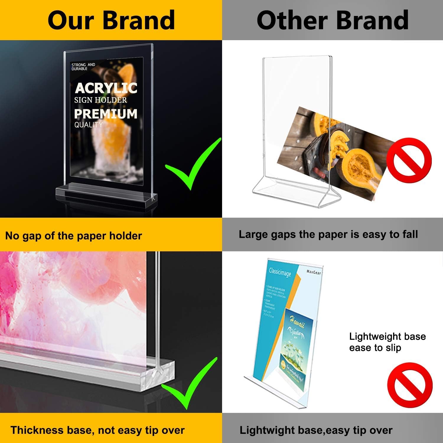 Buy 1 get 1 Acrylic Sign Holder, 4 Pack 8.5 × 11 inches Double-Sided Desktop Display Stand, Plastic Menu Display Stand, T-Shaped Sign Stand,Very Suitable for Homes Restaurants Offices Shops ❤ Crazy Deals Acrylic Sign Holder, 4 Pack 8.5 × 11 inches Double-Sided Desktop Display Stand, Plastic Menu Display Stand, T-Shaped Sign Stand,Very Suitable for Homes Restaurants Offices Shops