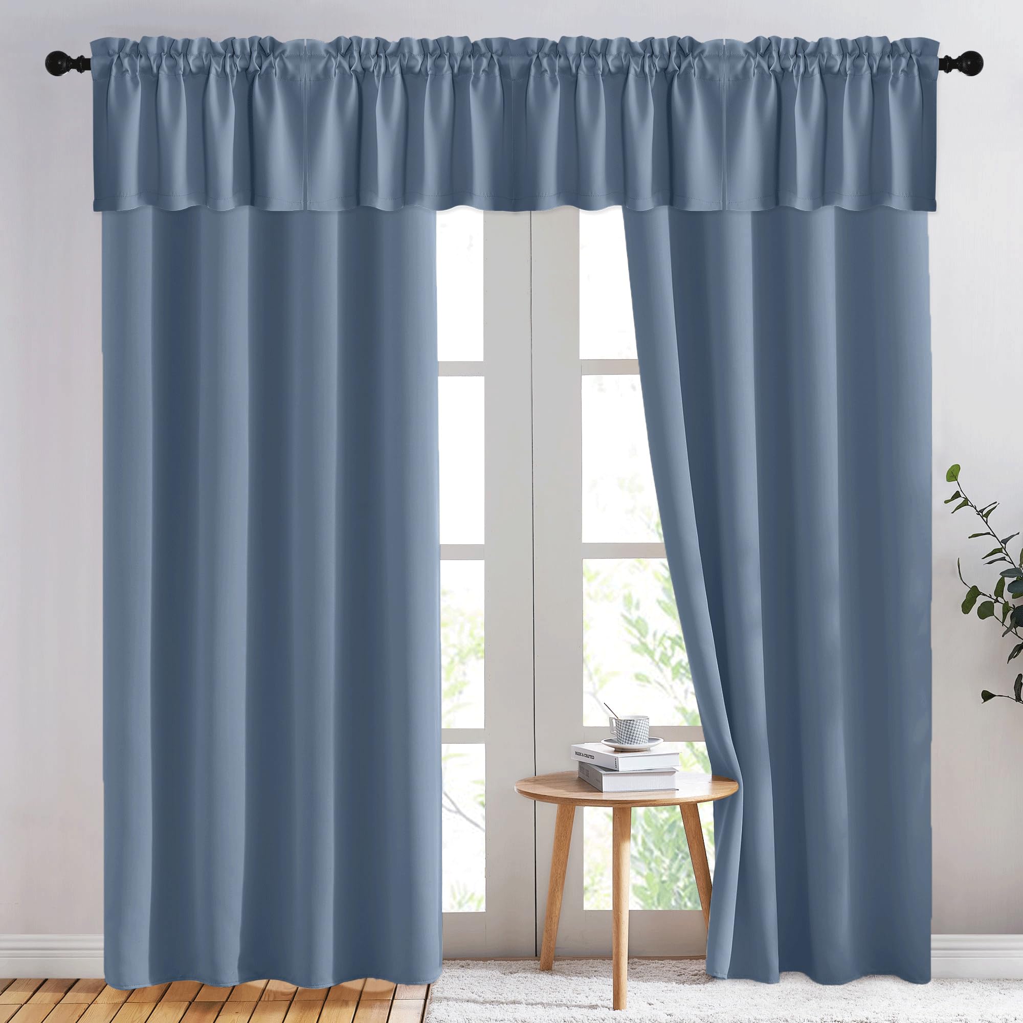 Amazon.com: NICETOWN 2 Panles 66 x 90 inches Long Grommet Blackout