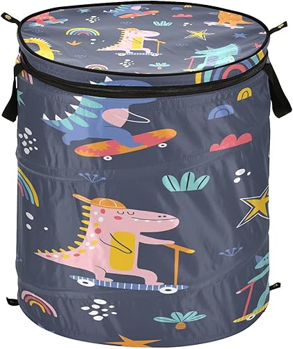 tubs rope folding bins with lids for organizing for tool Cartoon Dinosaur Scooter Sport Blue,cesta separadora de ropa